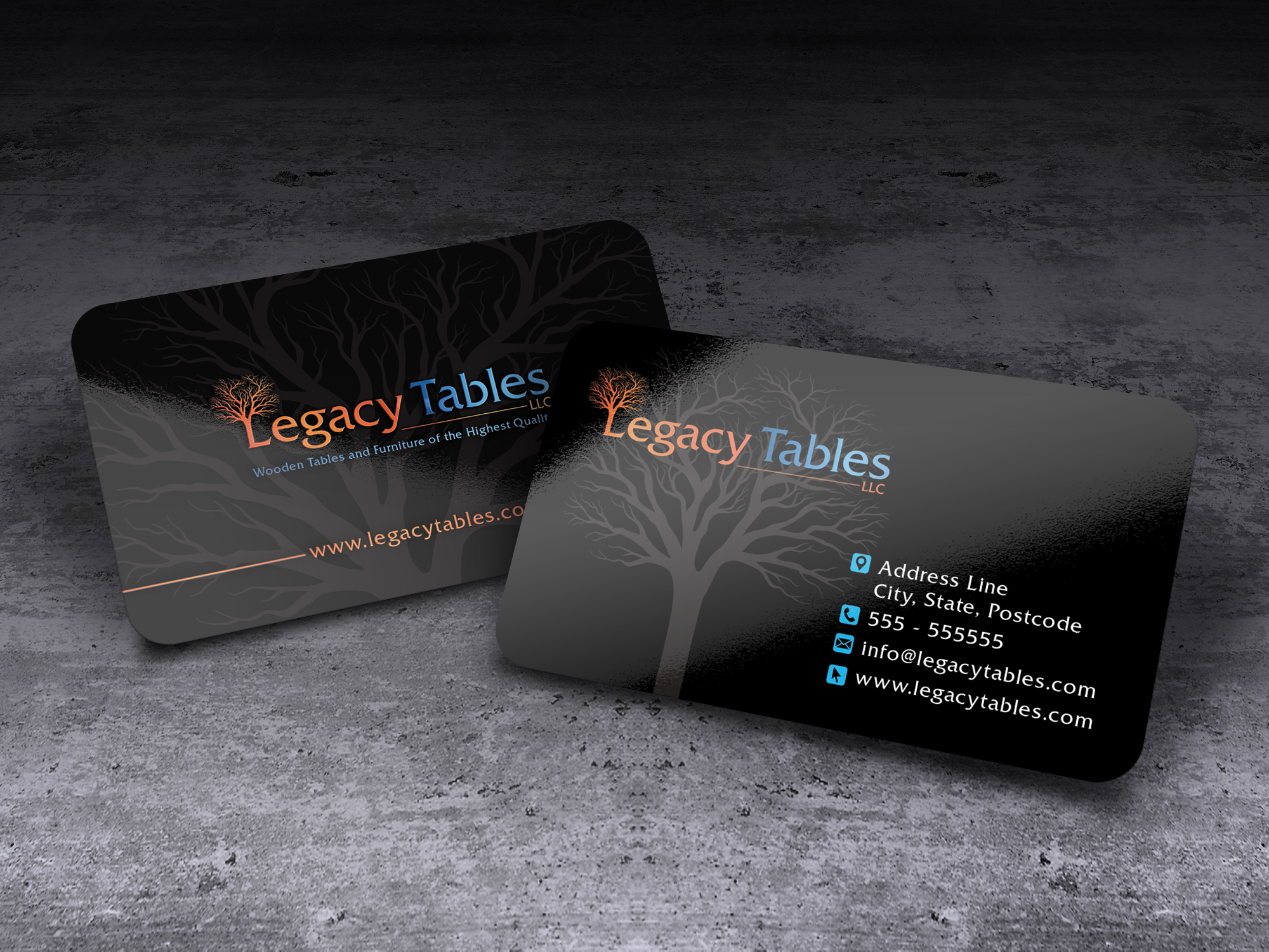 Design de Carte de Visite par ACK Design pour Legacy Tables, LLC | Design #30492541