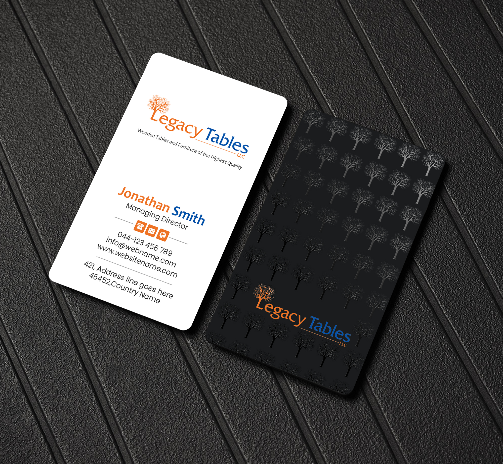 Business Card Design by Creations Box 2015 for Legacy Tables, LLC | Design #30483710