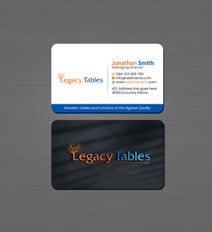 Design de Carte de Visite par Creations Box 2015 pour Legacy Tables, LLC | Design : #30483719