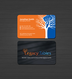 Design de Carte de Visite par Creations Box 2015 pour Legacy Tables, LLC | Design : #30483721