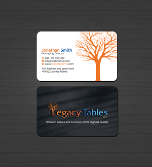 Design de Carte de Visite par Creations Box 2015 pour Legacy Tables, LLC | Design : #30483723