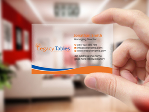 Design de Carte de Visite par Creations Box 2015 pour Legacy Tables, LLC | Design : #30484134