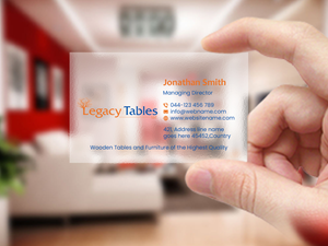 Design de Carte de Visite par Creations Box 2015 pour Legacy Tables, LLC | Design : #30484136