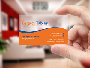 Design de Carte de Visite par Creations Box 2015 pour Legacy Tables, LLC | Design : #30484140