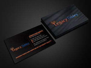Design de Carte de Visite par Creations Box 2015 pour Legacy Tables, LLC | Design : #30484153