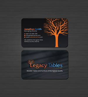 Design de Carte de Visite par Creations Box 2015 pour Legacy Tables, LLC | Design : #30492349
