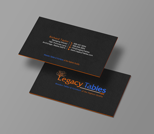 Visitenkarten-Design von chandrayaan.creative für Legacy Tables, LLC | Design: #30482554