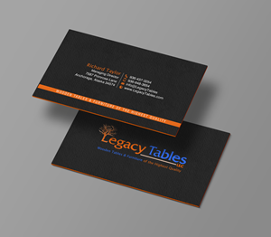 Visitenkarten-Design von chandrayaan.creative für Legacy Tables, LLC | Design: #30482567