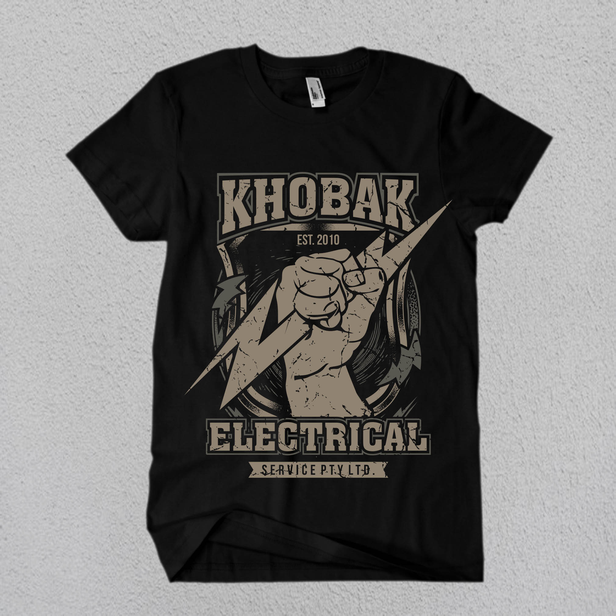 Diseño de Camiseta por Rheanza para Khobak electrical service pty ltd | Diseño #30507209