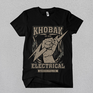 Diseño de Camiseta por Rheanza para Khobak electrical service pty ltd | Diseño: #30507209