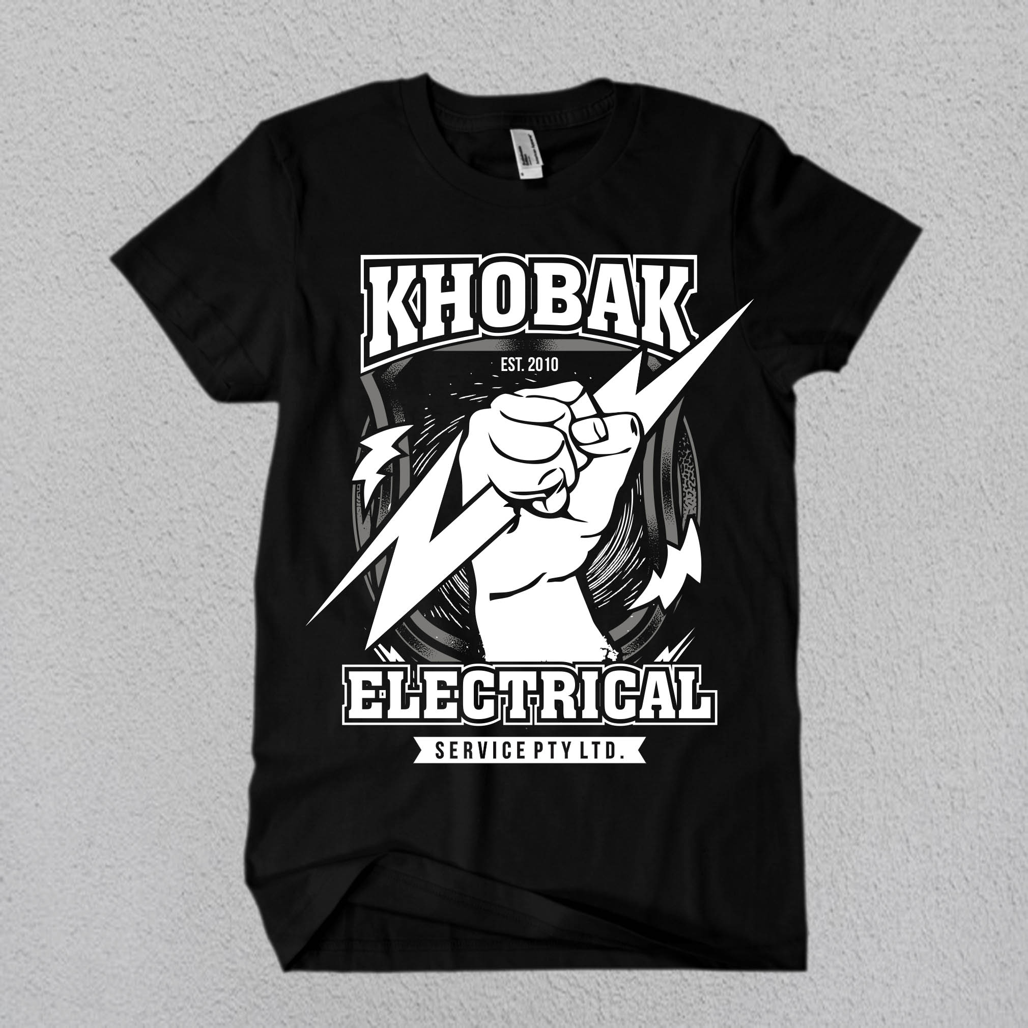 Diseño de Camiseta por Rheanza para Khobak electrical service pty ltd | Diseño #30507214
