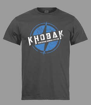 Diseño de Camiseta por Johncina para Khobak electrical service pty ltd | Diseño: #30501540