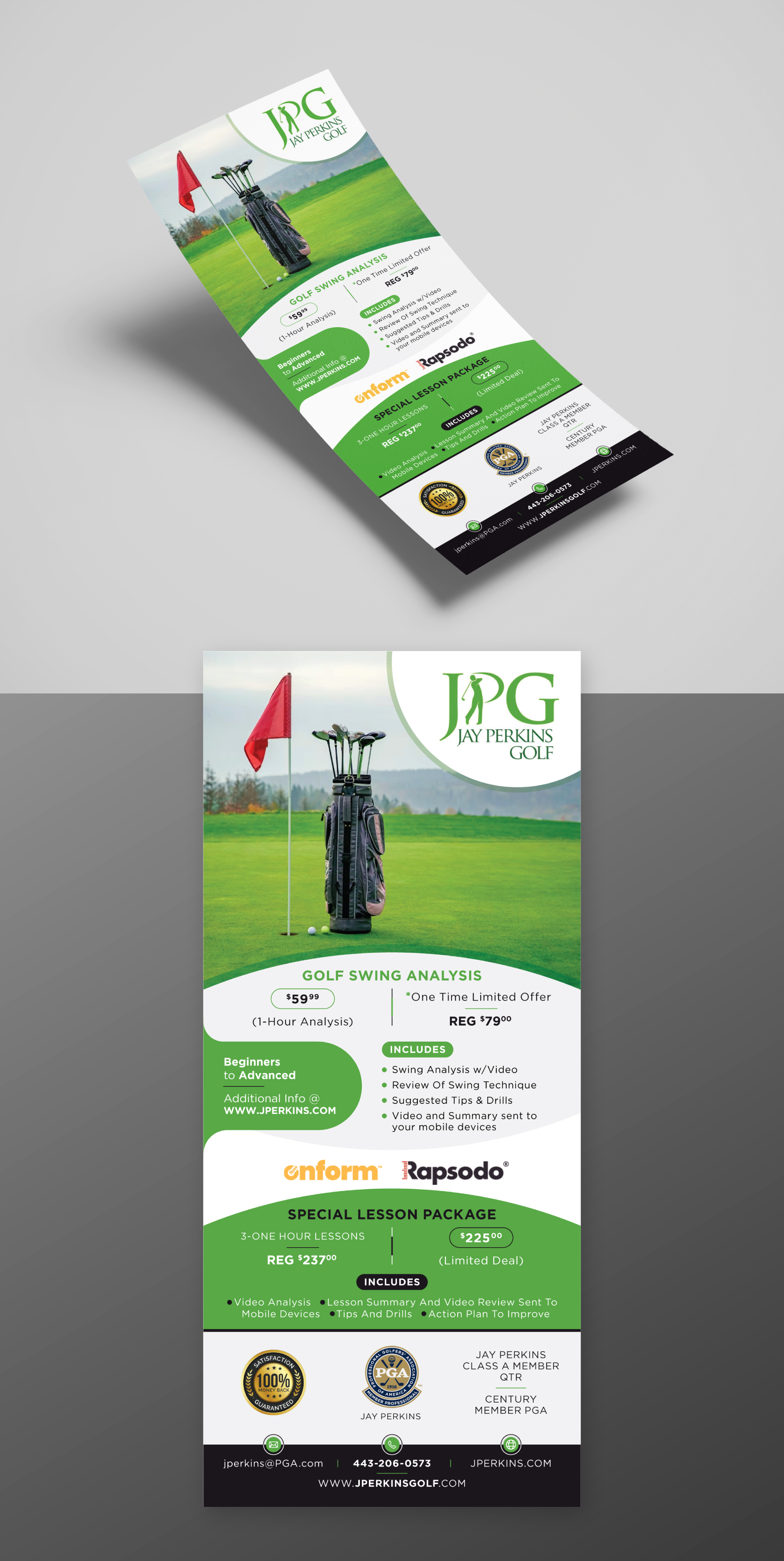 Diseño de Flyer por KreativeMadz para Jay Perkins Golf | Diseño #30493088