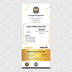 Flyer Design by YourLogoMaster for Jay Perkins Golf | Design: #30504344