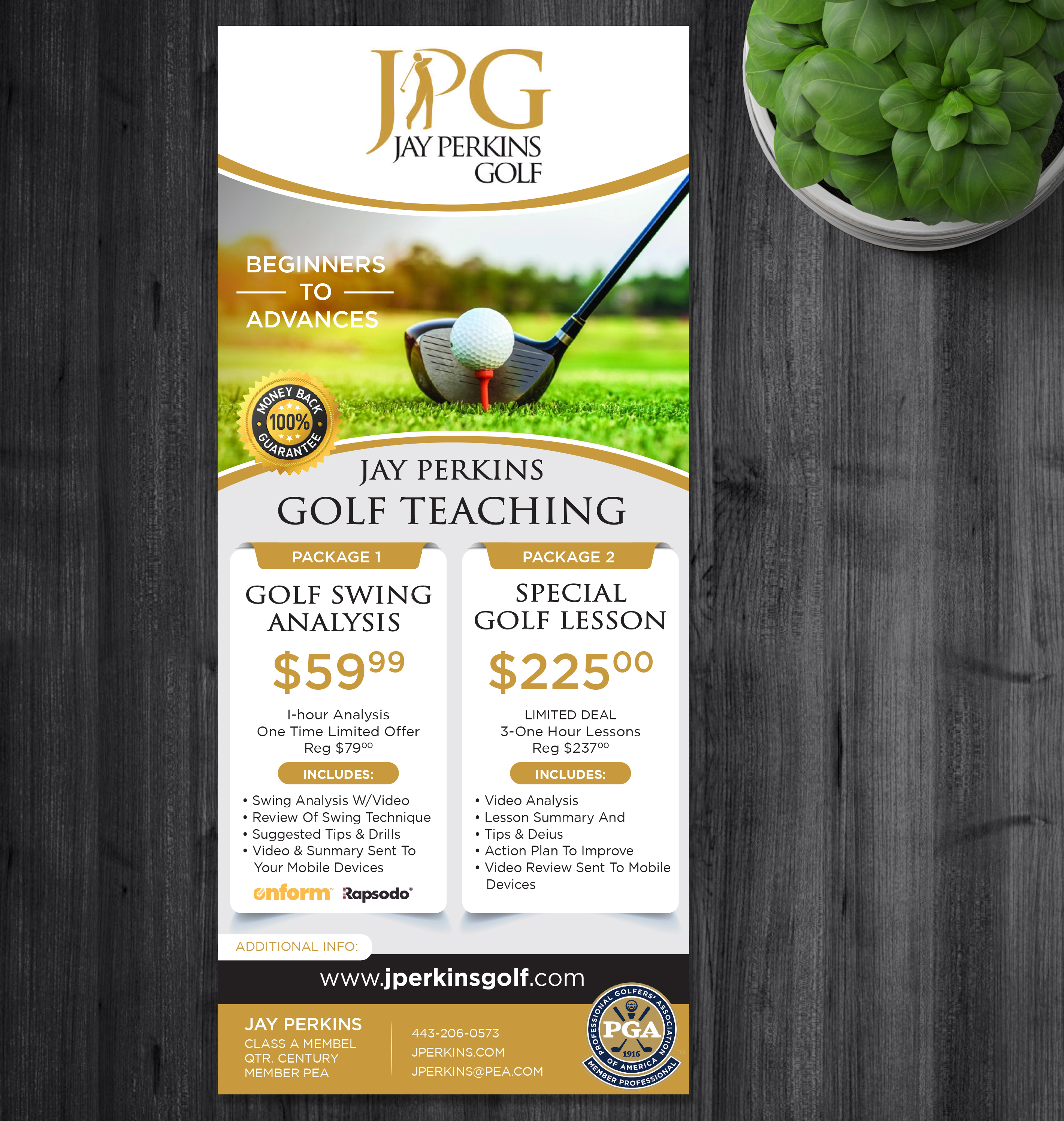 Flyer-Design von alex989 für Jay Perkins Golf | Design #30493807