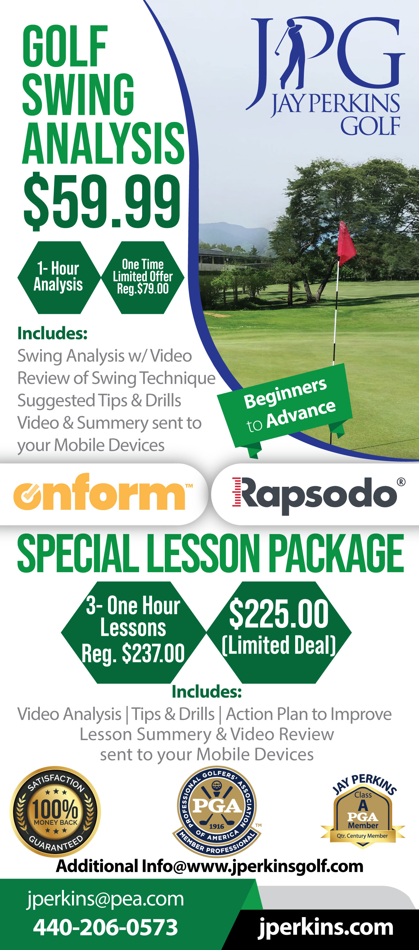 Diseño de Flyer por HAMDIYA para Jay Perkins Golf | Diseño #30486730