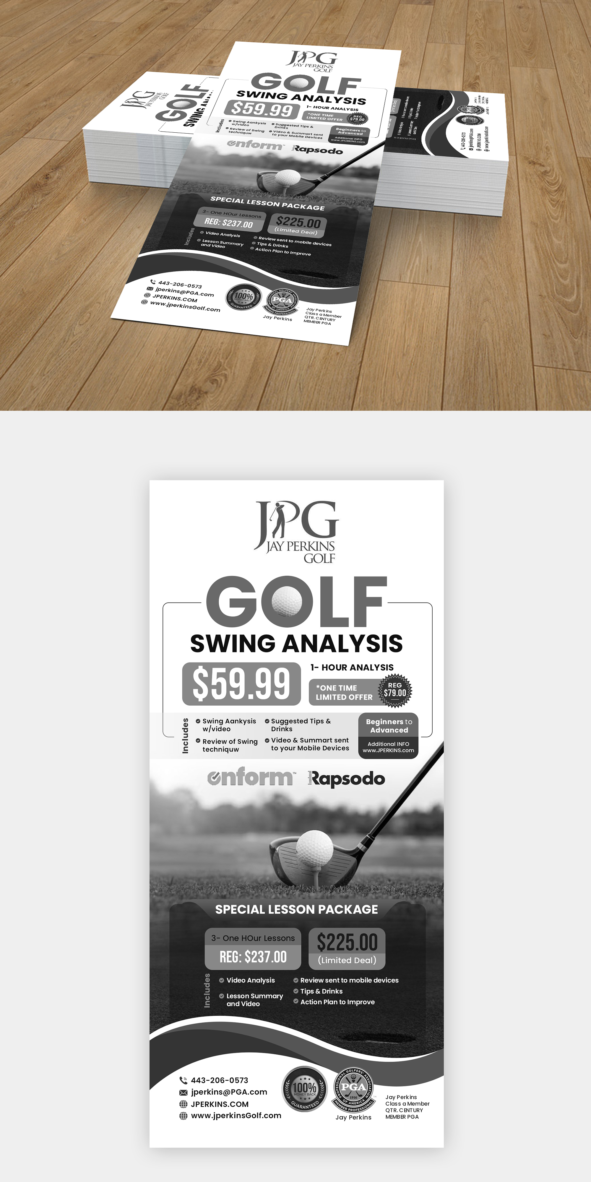 Diseño de Flyer por debdesign para Jay Perkins Golf | Diseño #30493930