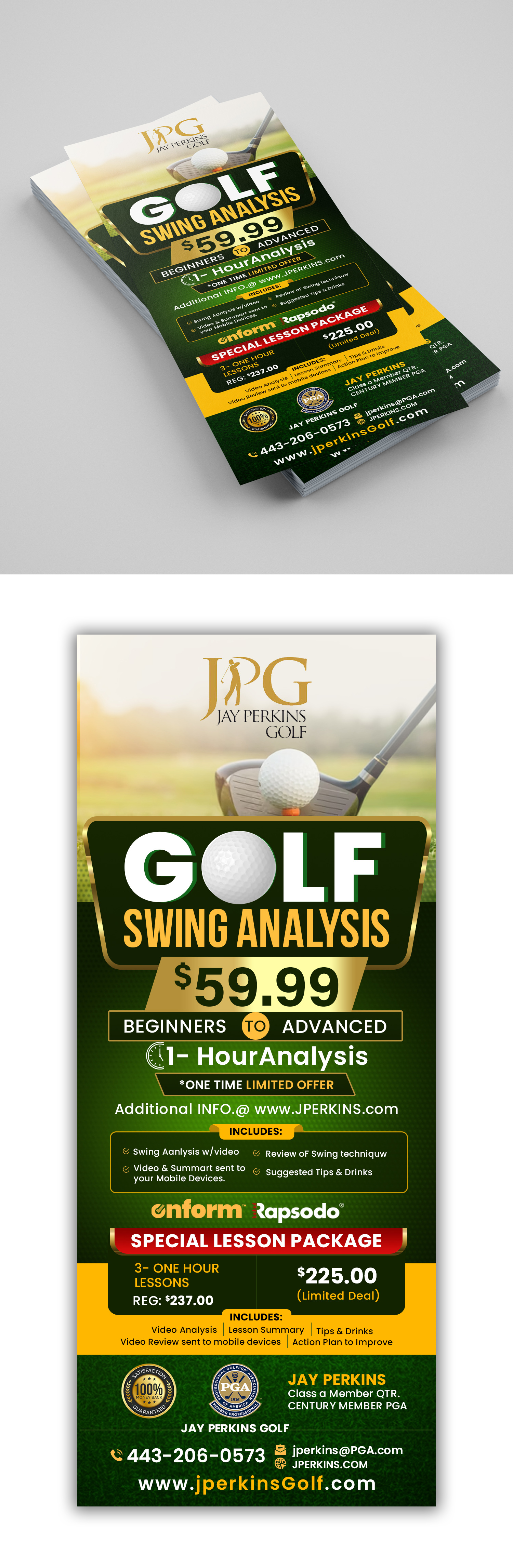 Flyer-Design von debdesign für Jay Perkins Golf | Design #30494013