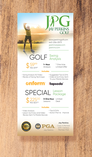Diseño de Flyer por saurov para Jay Perkins Golf | Diseño #30497442