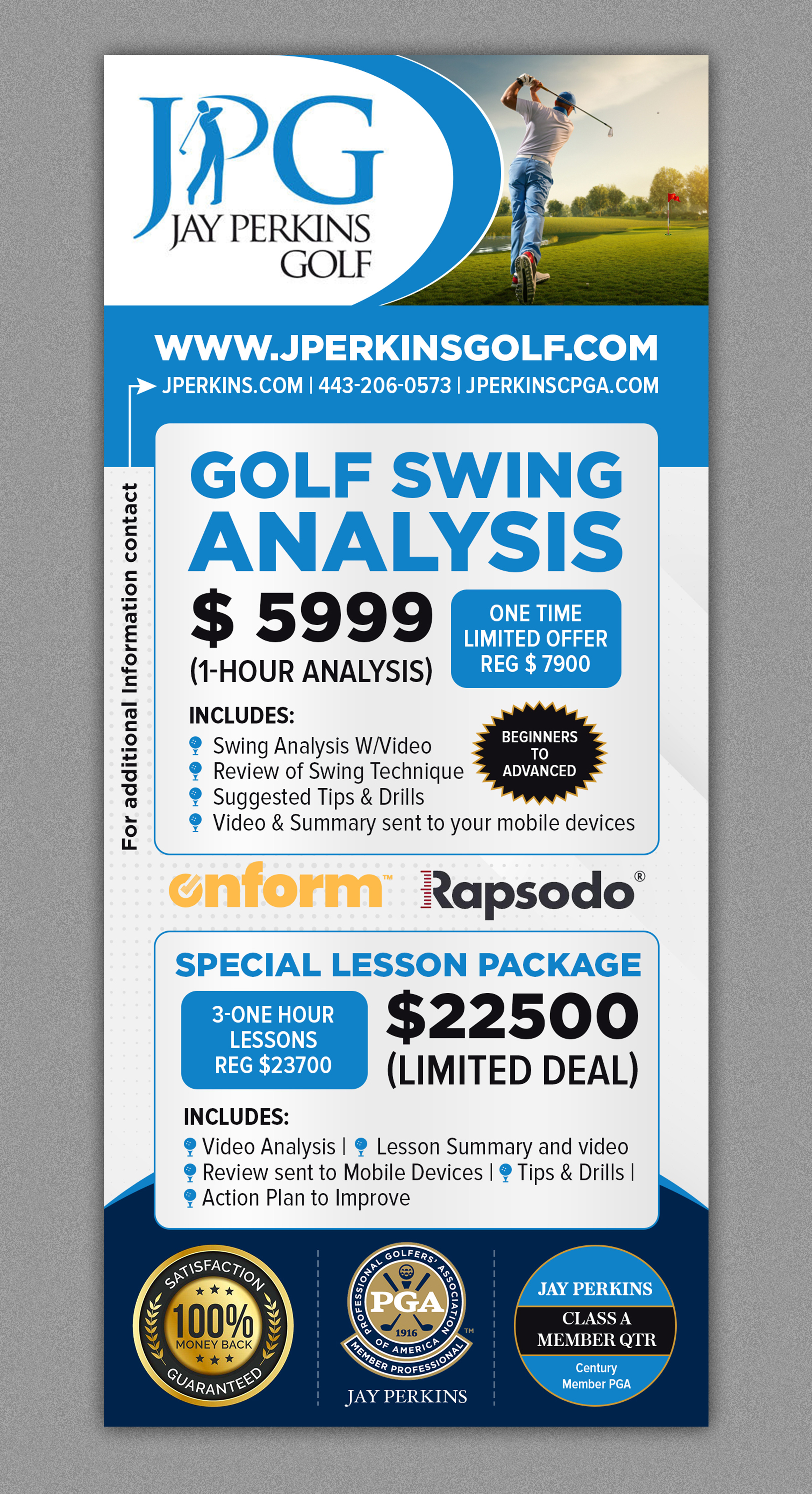 Diseño de Flyer por SAI DESIGNS para Jay Perkins Golf | Diseño: #30513521