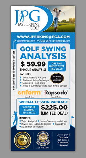 Diseño de Flyer por SAI DESIGNS para Jay Perkins Golf | Diseño: #30534526
