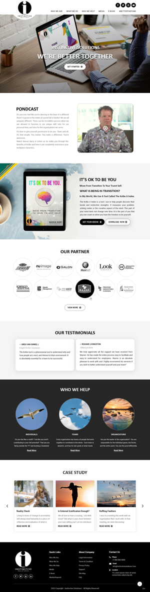 Web Design par pb pour Instinctive Solutions Inc. | Design : #30516260