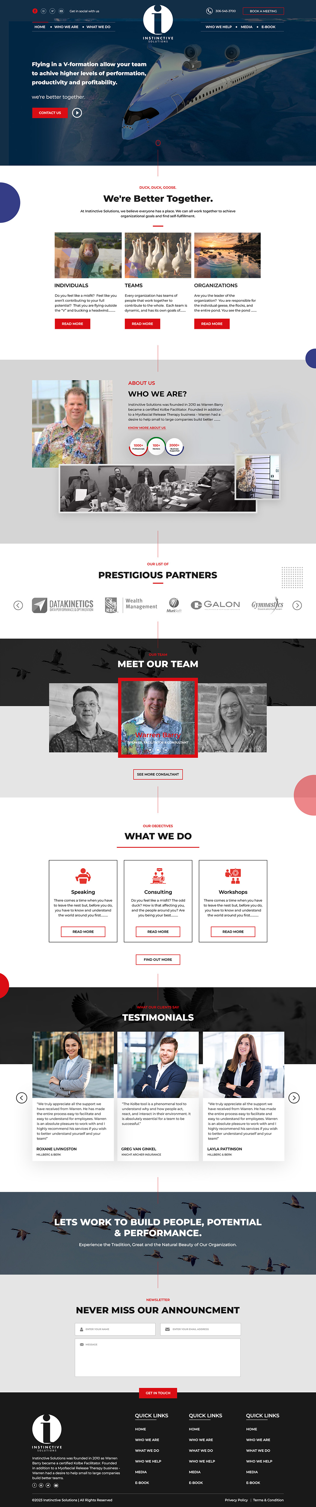 Web Design by creative.bugs for Instinctive Solutions Inc. | Design #30504901