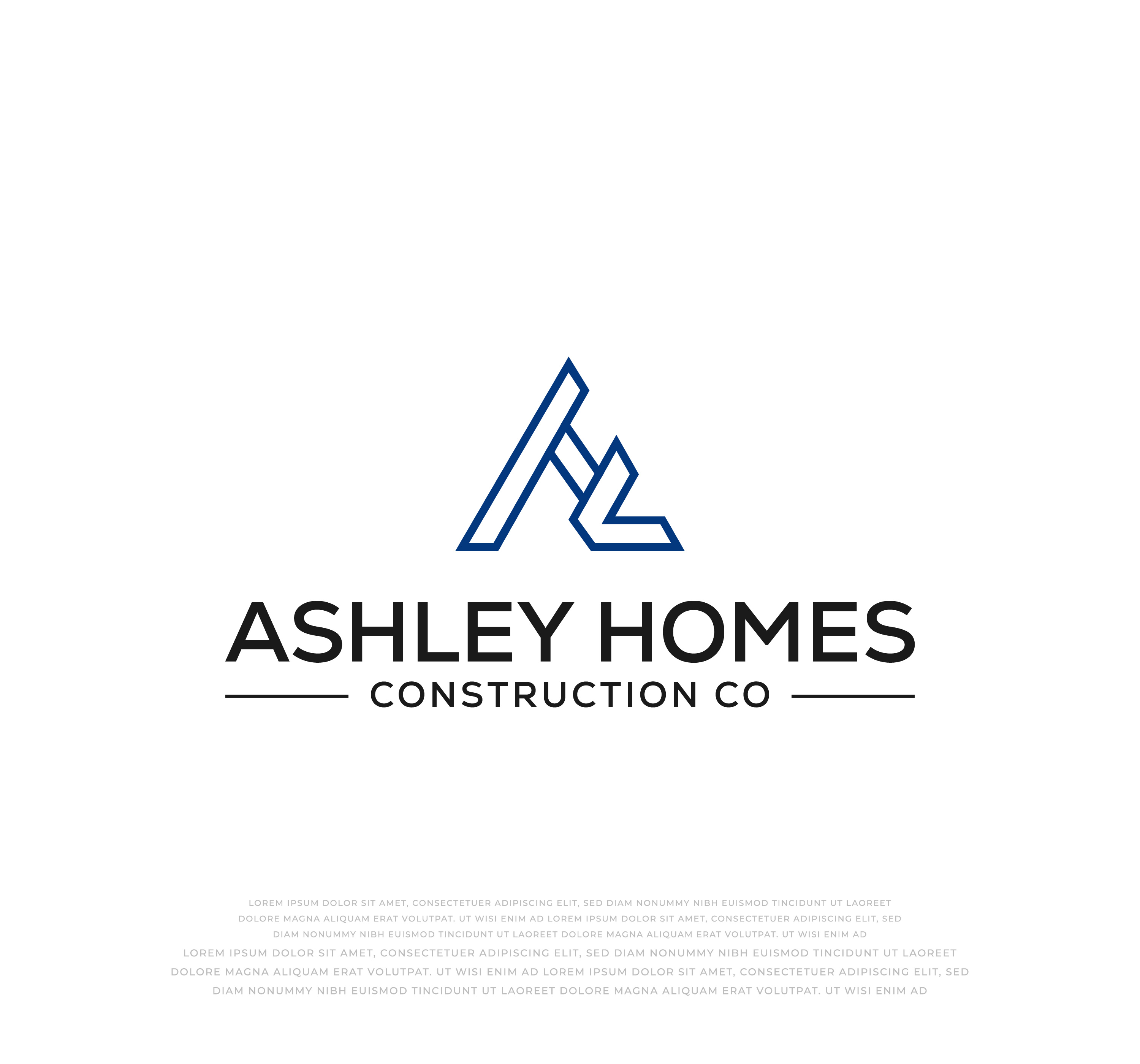 Logo Design by mehedi.h for Ashley Homes Construction Co LLC | Design #30483272