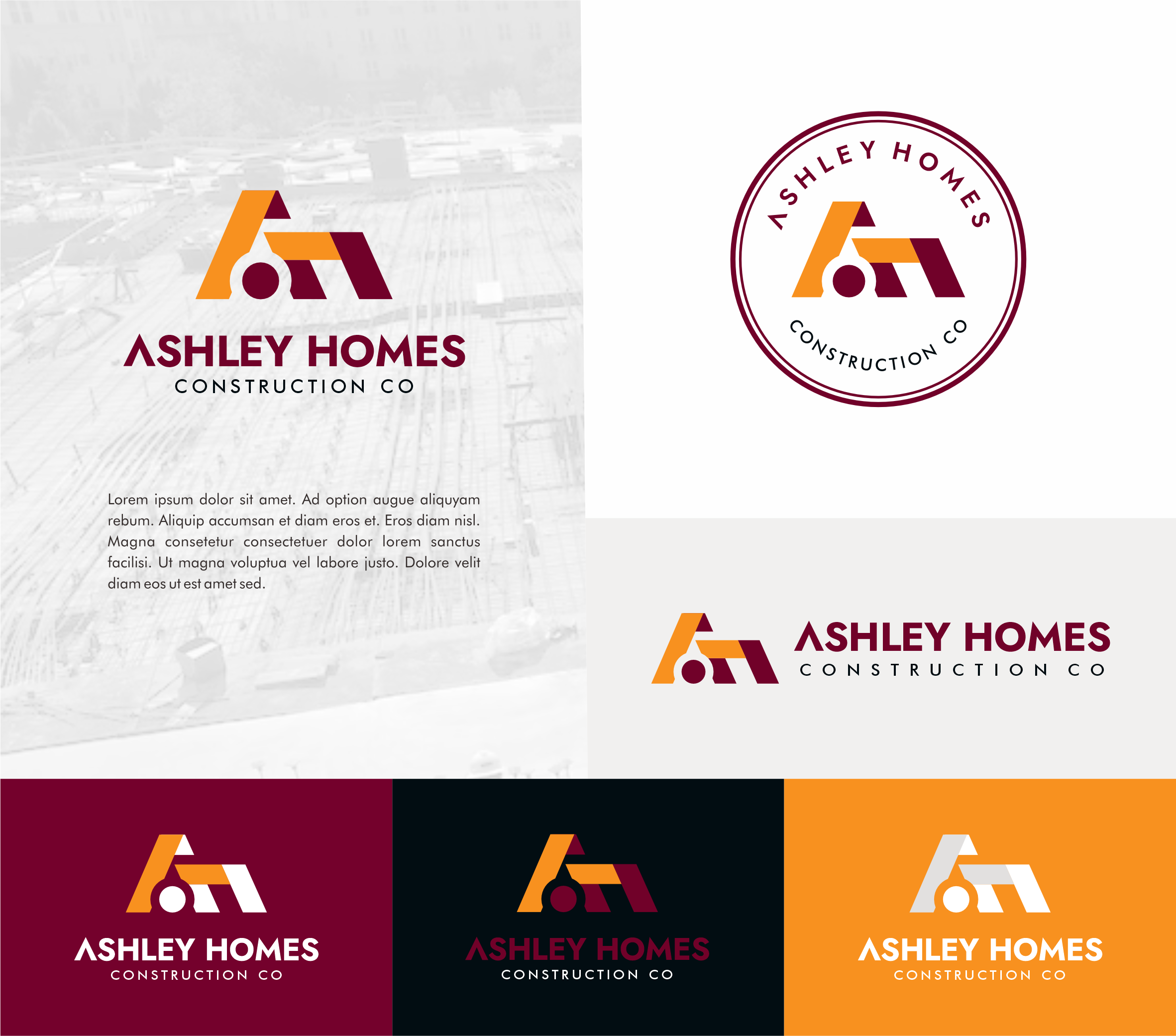 Logo Design by Design by Nilahm for Ashley Homes Construction Co LLC | Design #30487029