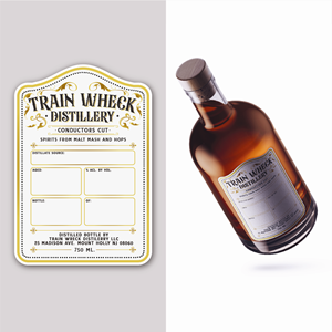 Verpackungs-Design von Jenars für Train Wreck Distillery | Design: #30534956