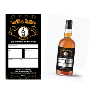 Diseño de Empaque por Golokapati para Train Wreck Distillery | Diseño #30498660