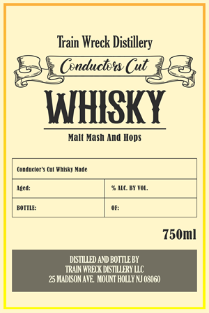 Diseño de Empaque por t_mad para Train Wreck Distillery | Diseño #30498637