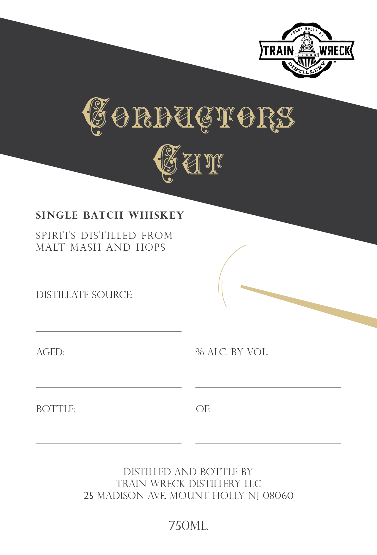 Design Emballage par Inaaina pour Train Wreck Distillery | Design #30501320