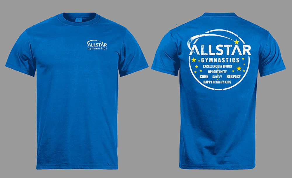 T-shirt Design by Johncina for Allstar Gymnastics | Design #30526555