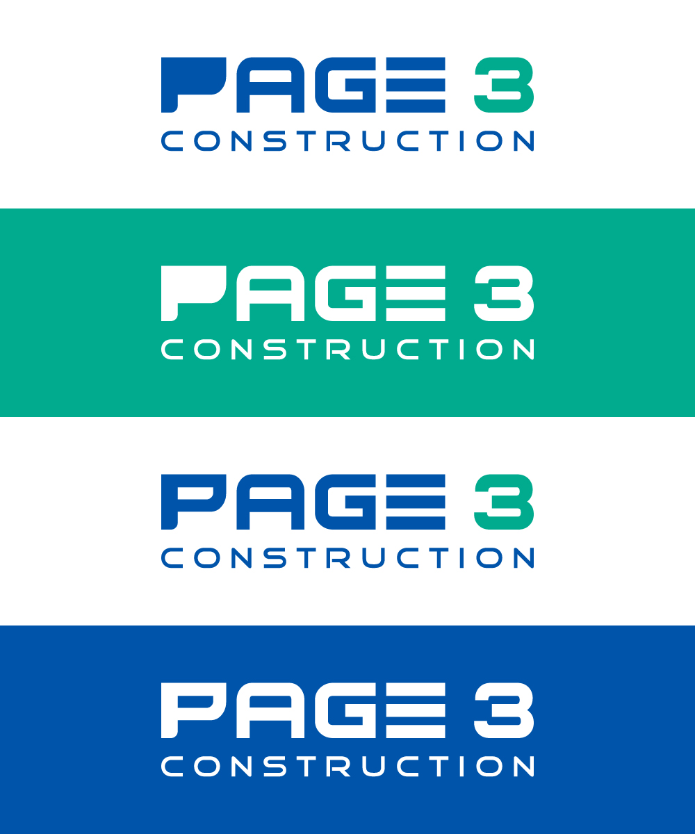 Logo Design by Mr. Art for Page 3 Construction | Design #30523007