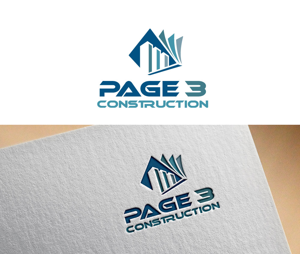 Logo Design by Badhan for Page 3 Construction | Design #30505020