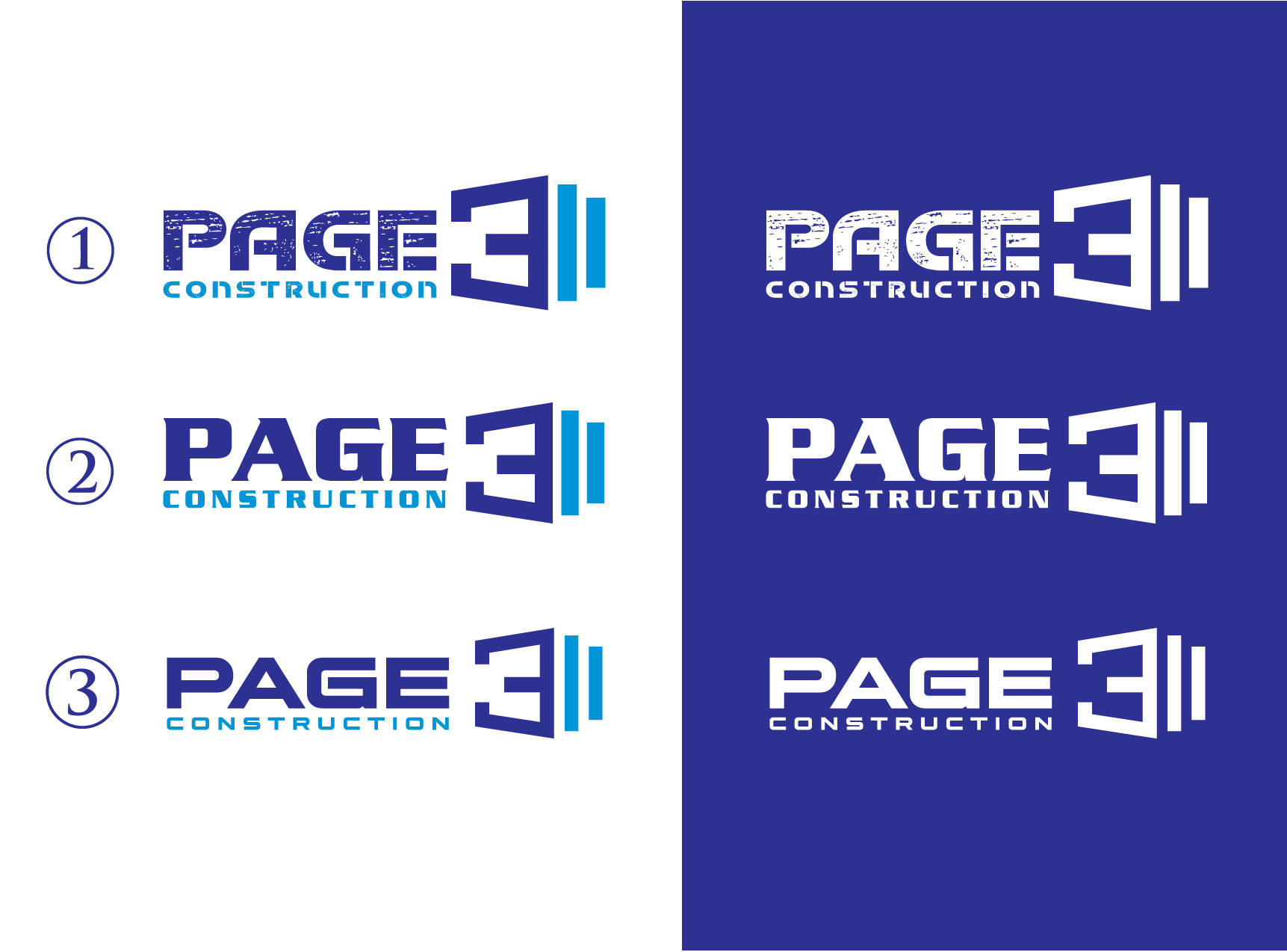 Logo Design by Mi Design1 for Page 3 Construction | Design #30511337