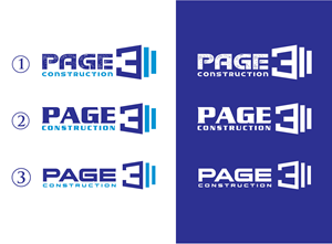 Logo Design by Mi Design1 for Page 3 Construction | Design: #30511337
