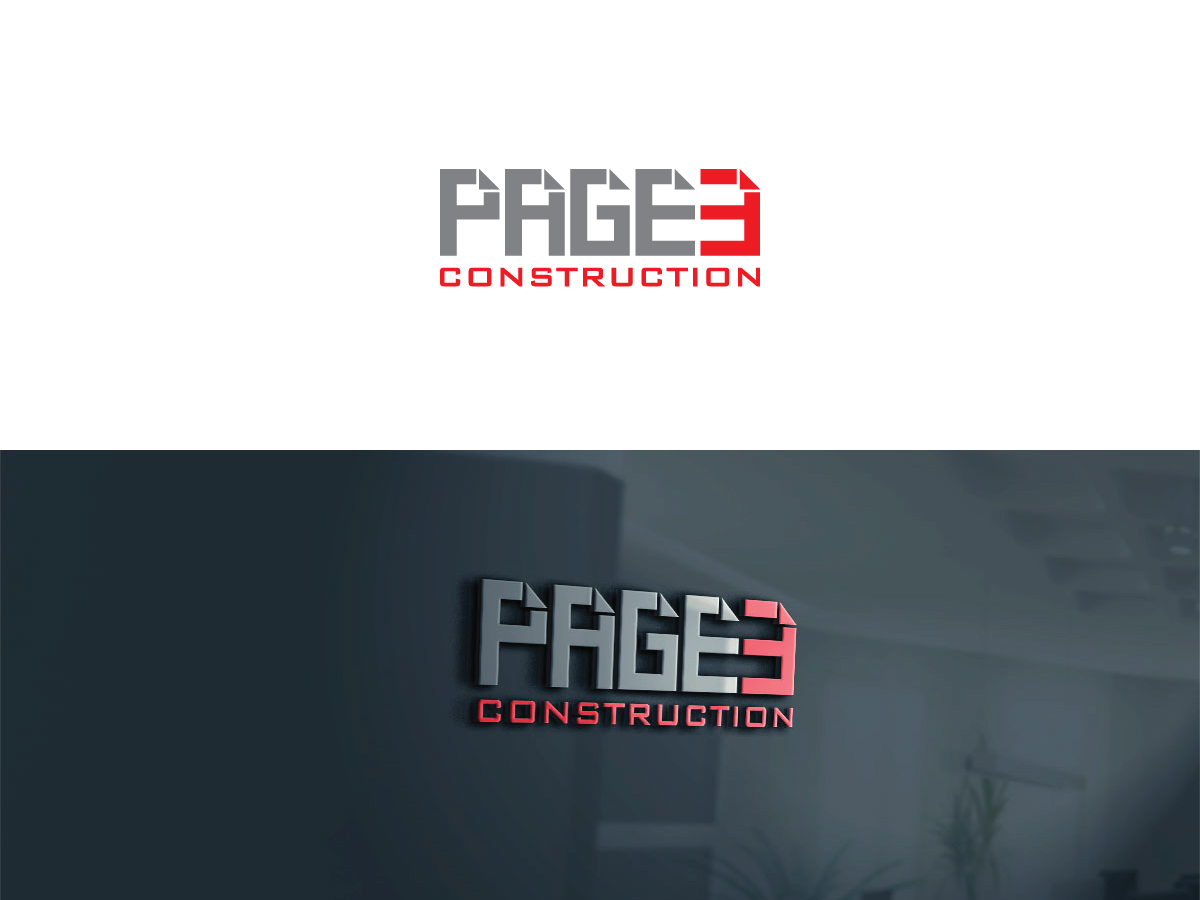 Logo-Design von 439 Creations für Page 3 Construction | Design #30525272
