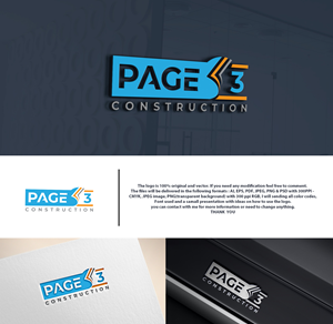 Logo-Design von DesignHour für Page 3 Construction | Design: #30504119