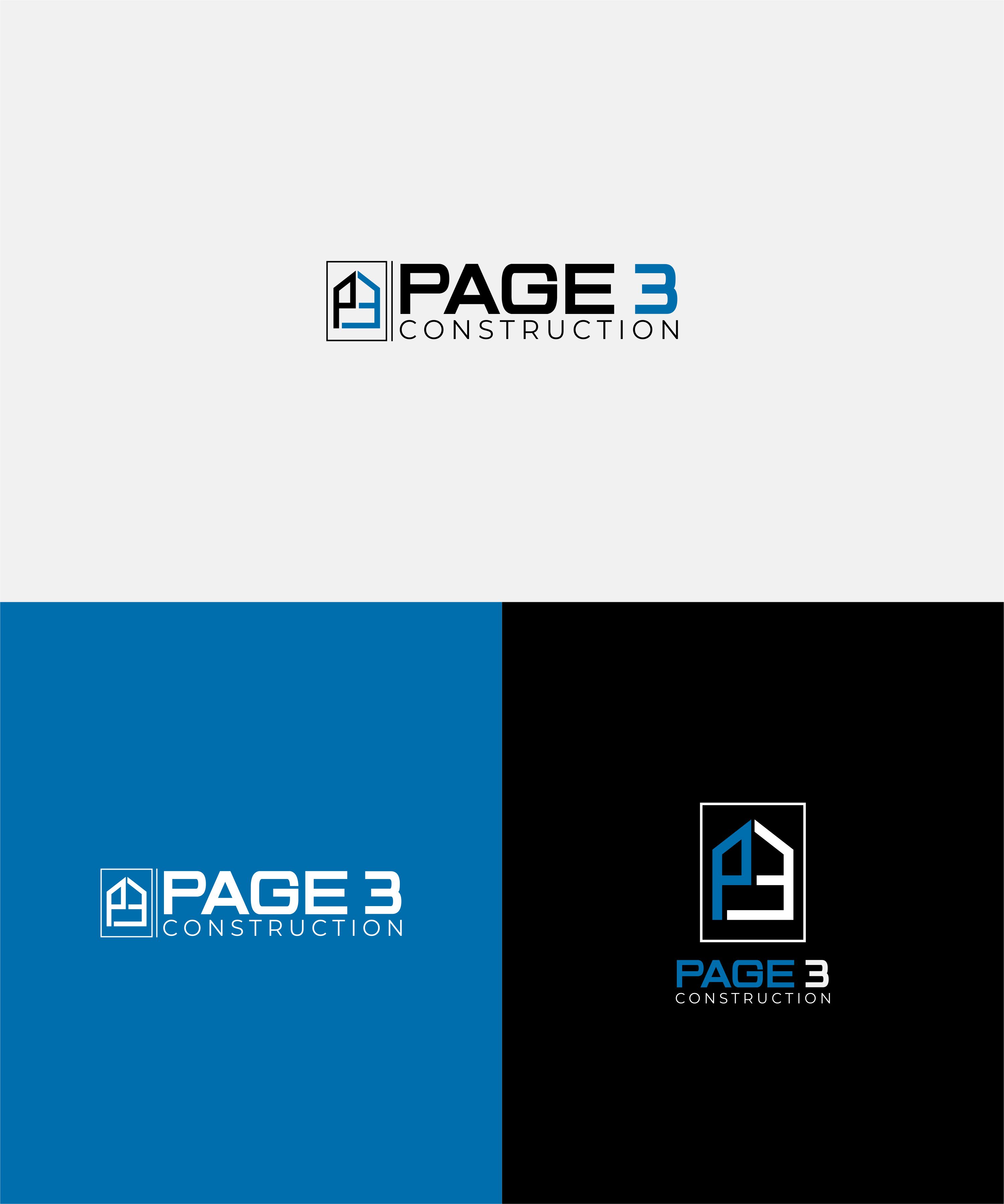 Logo Design by ASH ? for Page 3 Construction | Design #30505477