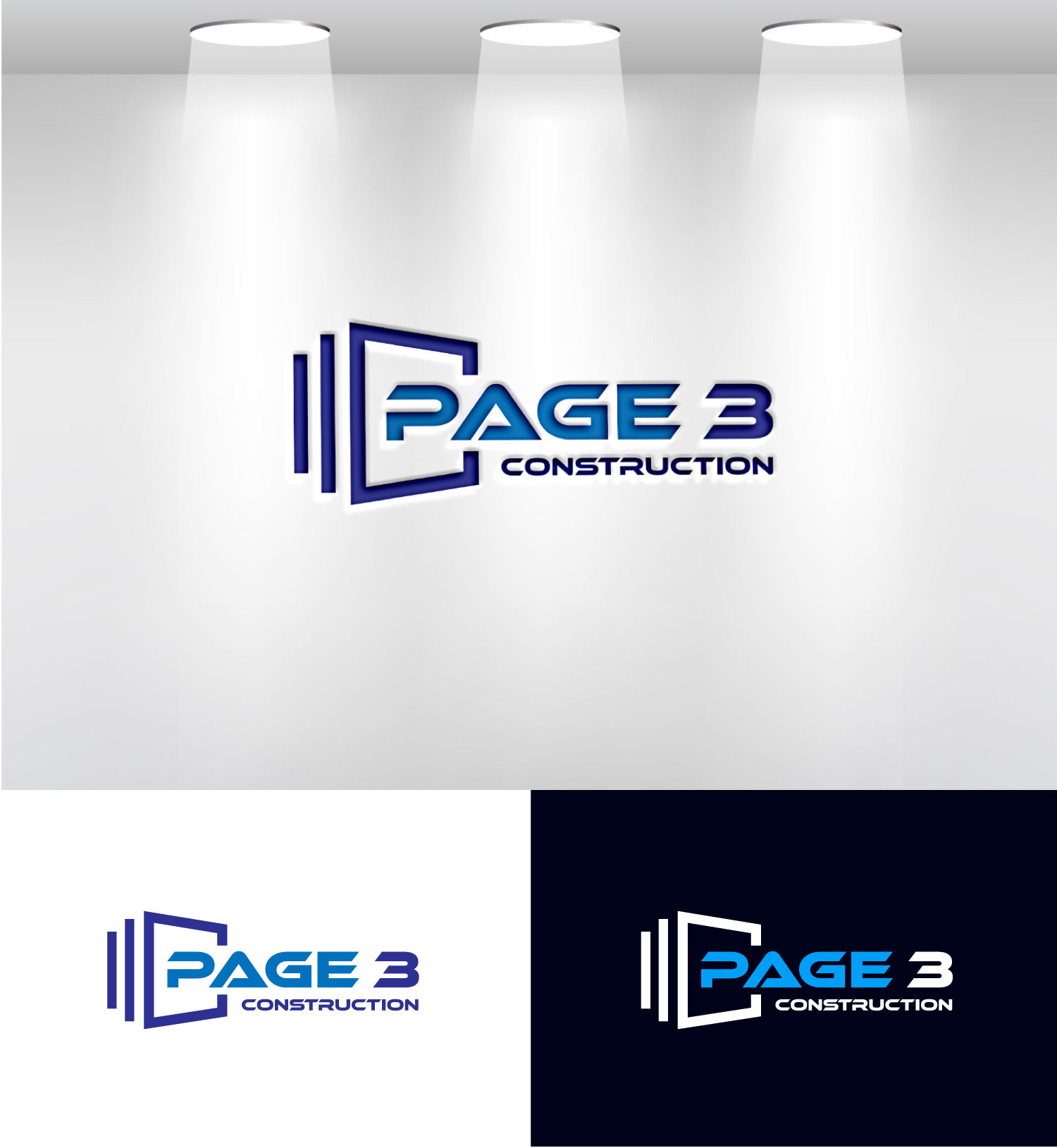 Logo Design by ax design2 for Page 3 Construction | Design #30499598