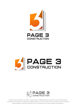 Logo-Design von Nash_Shaha für Page 3 Construction | Design: #30499727