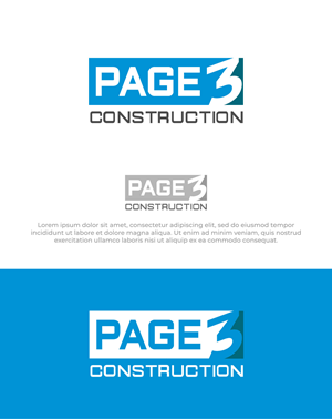 Logo-Design von Nash_Shaha für Page 3 Construction | Design: #30511541