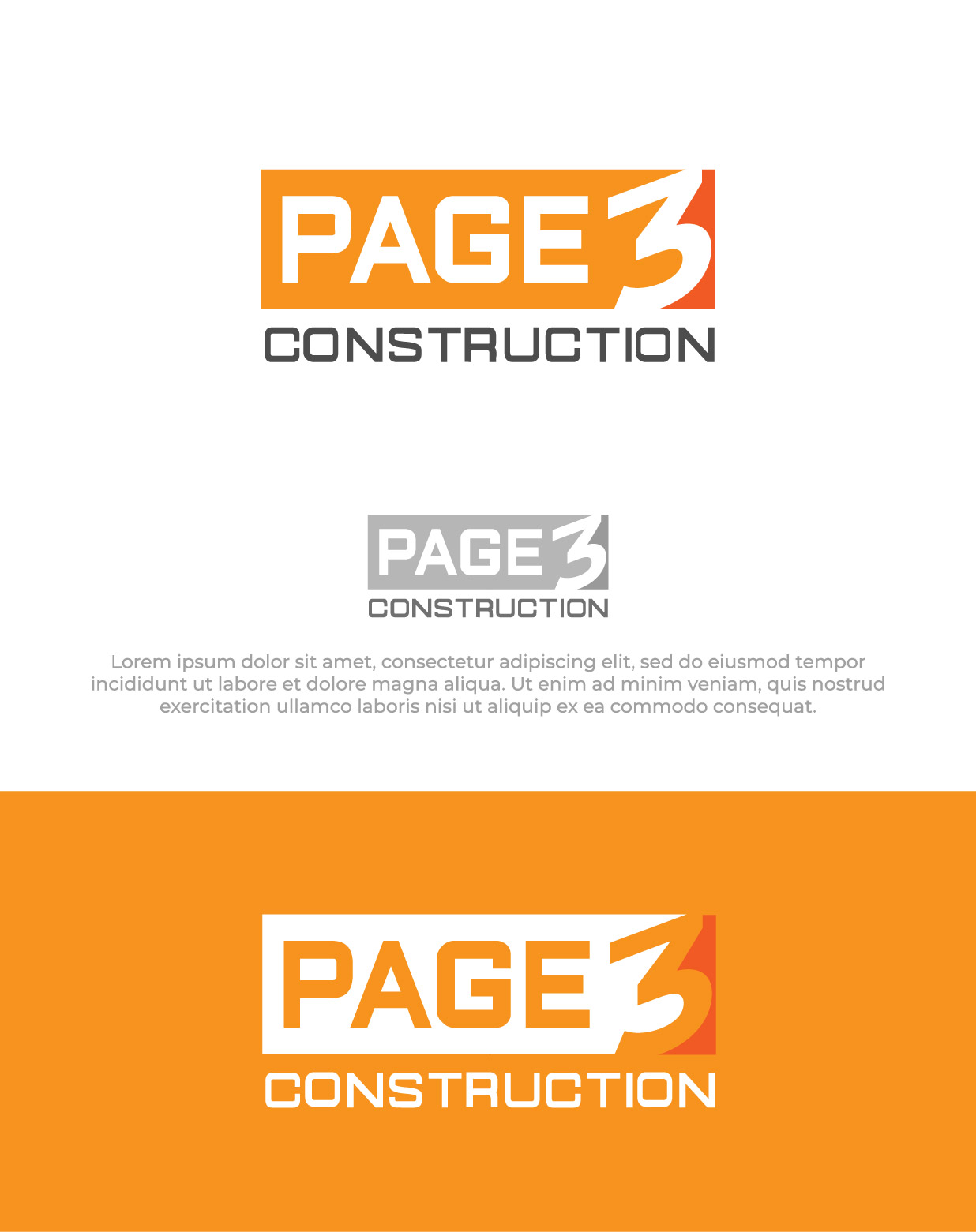Logo-Design von Nash_Shaha für Page 3 Construction | Design #30511542