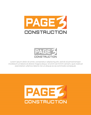 Logo-Design von Nash_Shaha für Page 3 Construction | Design: #30511542