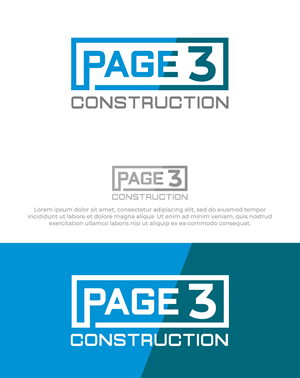 Logo Design by Nash_Shaha for Page 3 Construction | Design: #30511712
