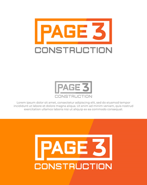 Logo-Design von Nash_Shaha für Page 3 Construction | Design: #30511713