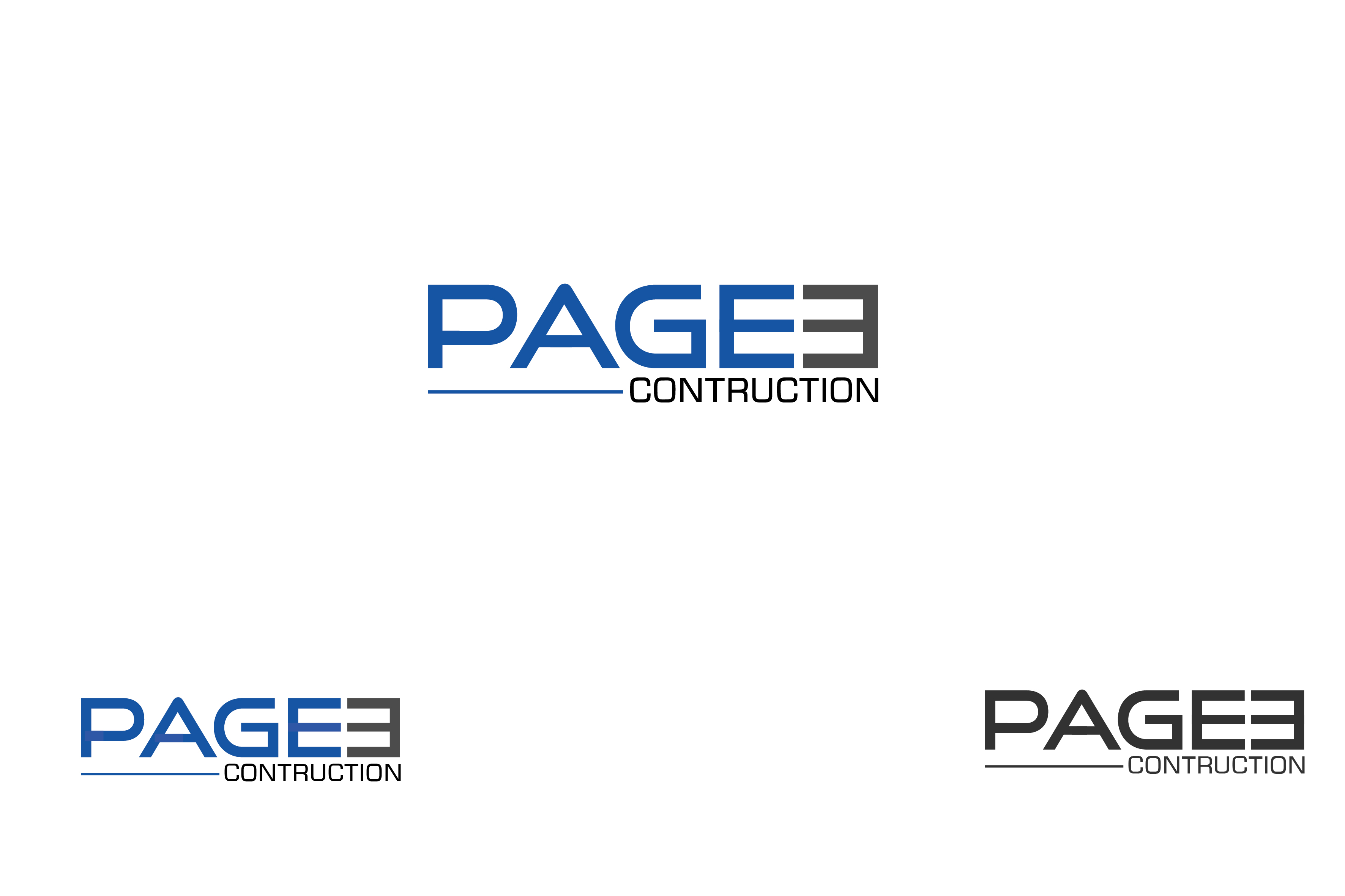 Logo Design by Sgyn Id for Page 3 Construction | Design #30513109