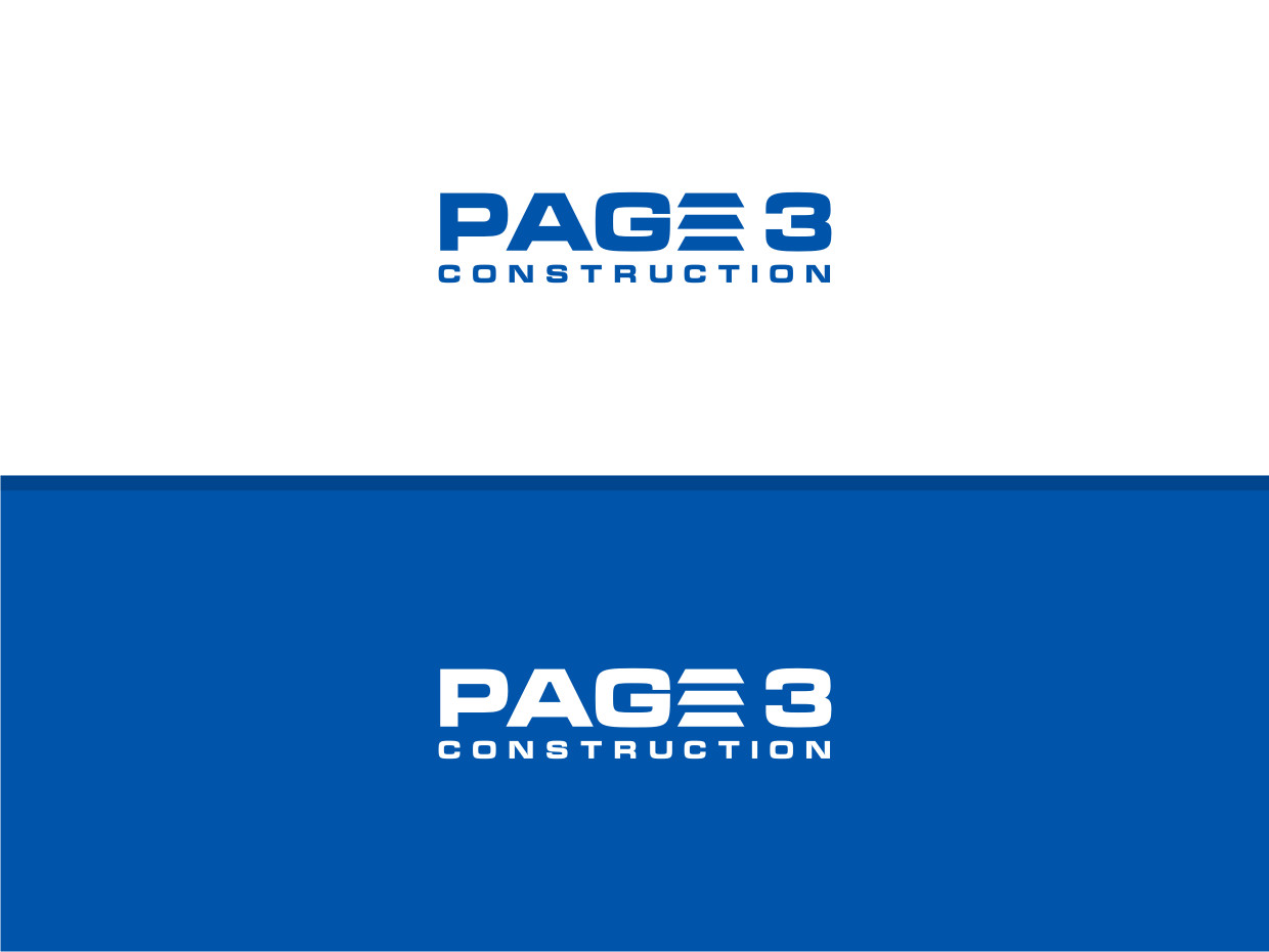 Logo Design by Atvento Graphics for Page 3 Construction | Design #30520143